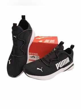 Puma Softride Rift slip-on Bold 2 sneakers Men Black White Mesh athletic shoes